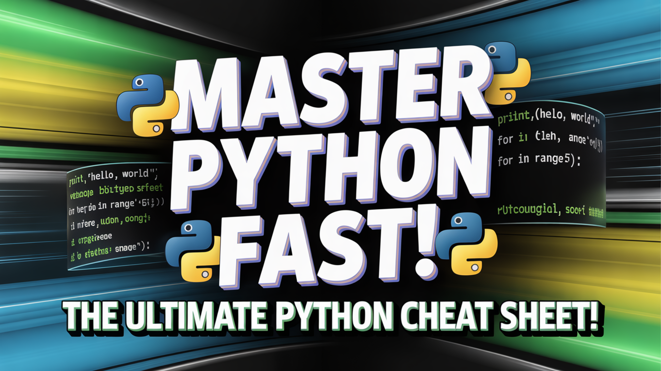Master Python 3 Cheat Sheet — Quick Syntax & Examples